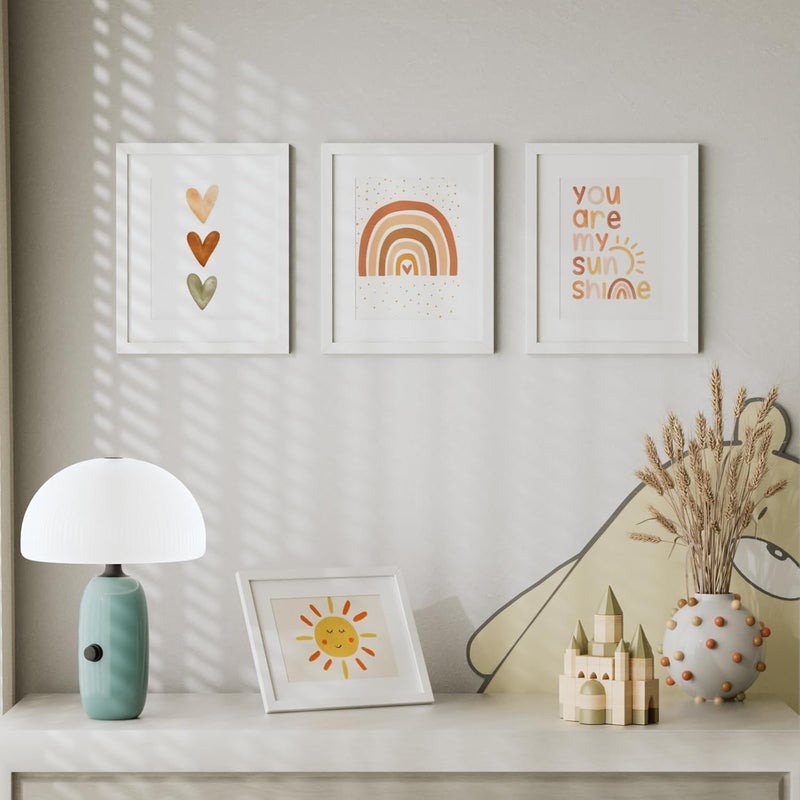 HappyHapi 8x10 Picture Frame Set of 6, 8x10 White Picture Frame Display Pictures 5x7 with Mat or 8x10 Without Mat. Wall Hanging Photo Frame or Tabletop Display Gallery Frame (White) - Image 3