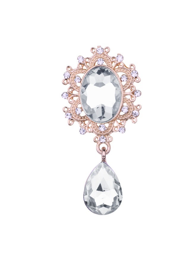 Shougu Versatile Temperament Personality Gemstone Suit Brooch 