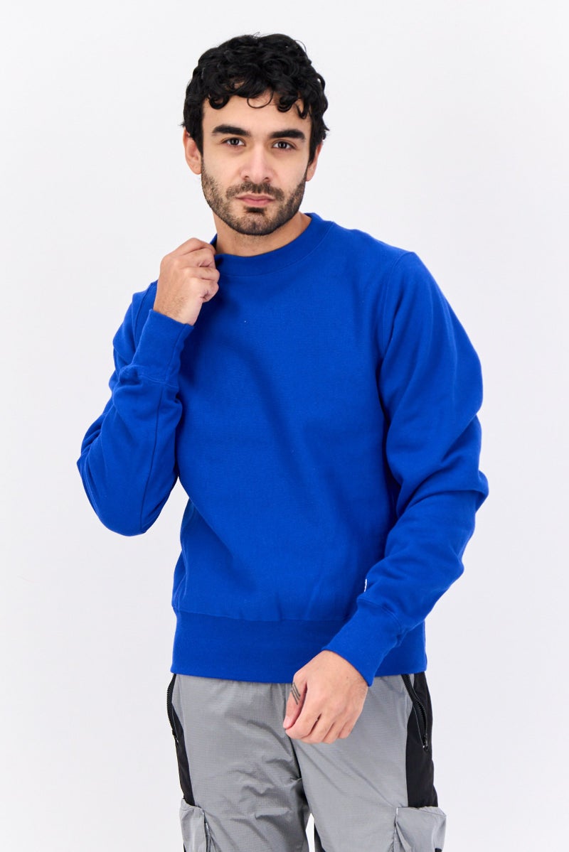 Champion ملابس رياضية للرجال بأكمام طويلة مناسبة، خارجية، سويت شيرت، أزرق - Image 1