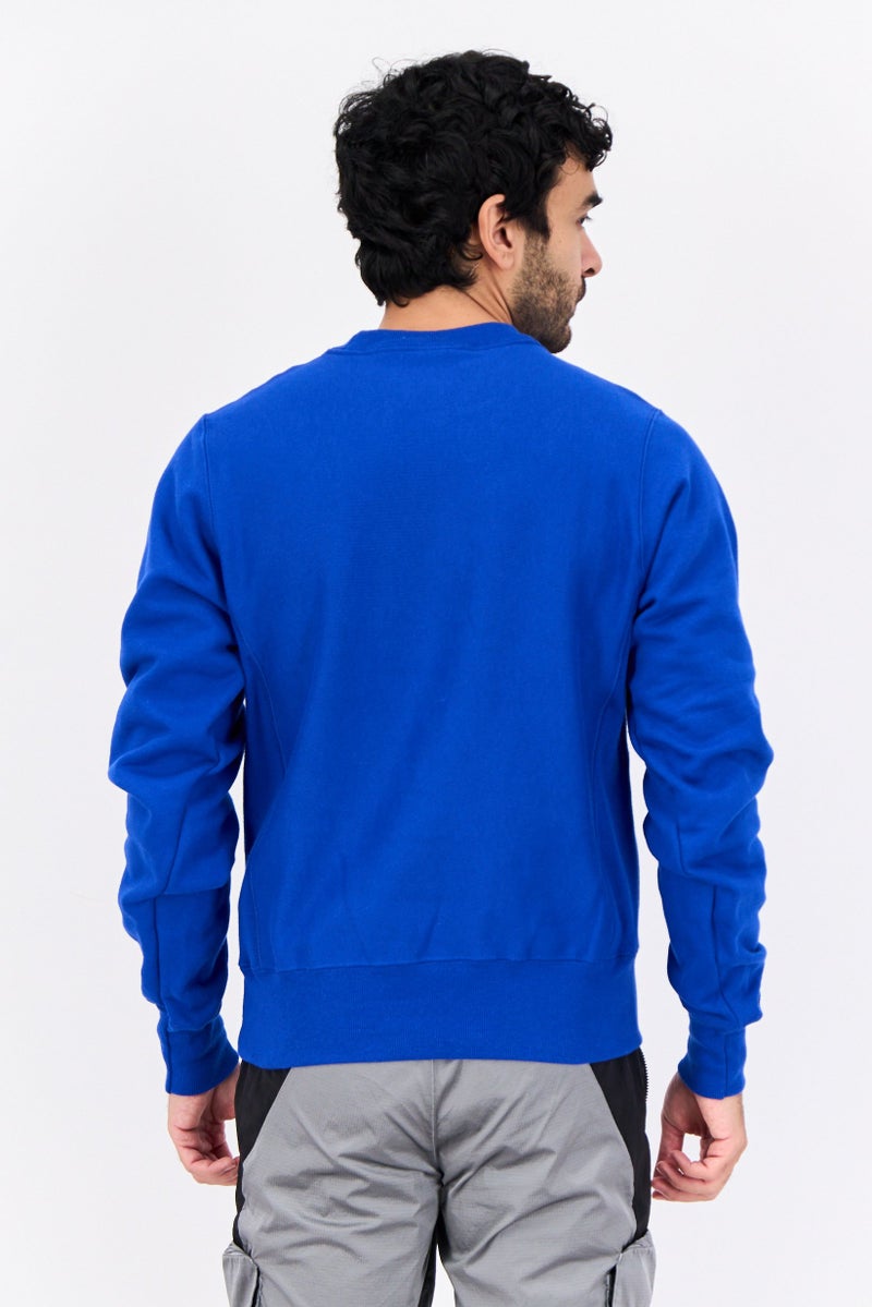 Champion ملابس رياضية للرجال بأكمام طويلة مناسبة، خارجية، سويت شيرت، أزرق - Image 3