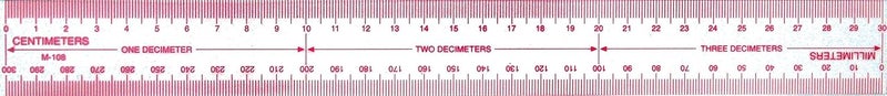 Westcott Metric Ruler 30cm Transparent M108
