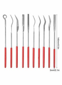 Y&D 10 PCS Diamond File Set Mini Needle File, Common Abrasive Special-Shaped Grinding Carving, Multi-Function Manual Tools, for Ceramic Glass Metal Stone Jewelry 3x140mm  - Image 5