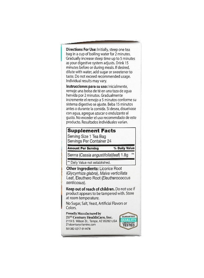 21st Century, Herbal Slimming Tea, All Natural, Caffeine Free, 24 Tea Bags, 1.7 oz (48 g) (Packaging may vary) - Image 2