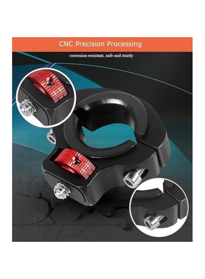 Aluminum Bike/Motorcycle Handlebar Mount, 360 Degrees Rotary Motorcycle Camera Mount Side Reinforcement - Image 3