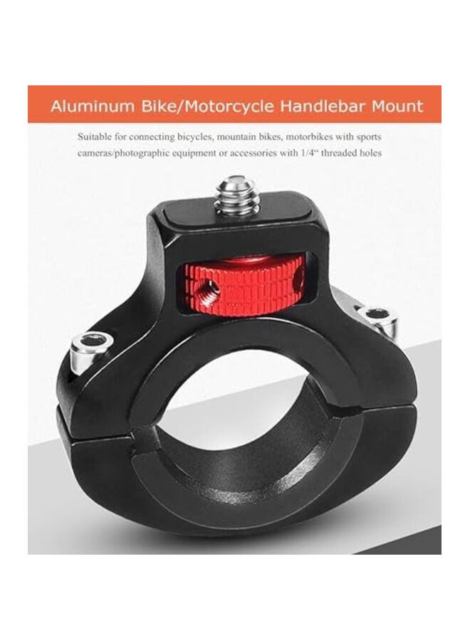 Aluminum Bike/Motorcycle Handlebar Mount, 360 Degrees Rotary Motorcycle Camera Mount Side Reinforcement - Image 4
