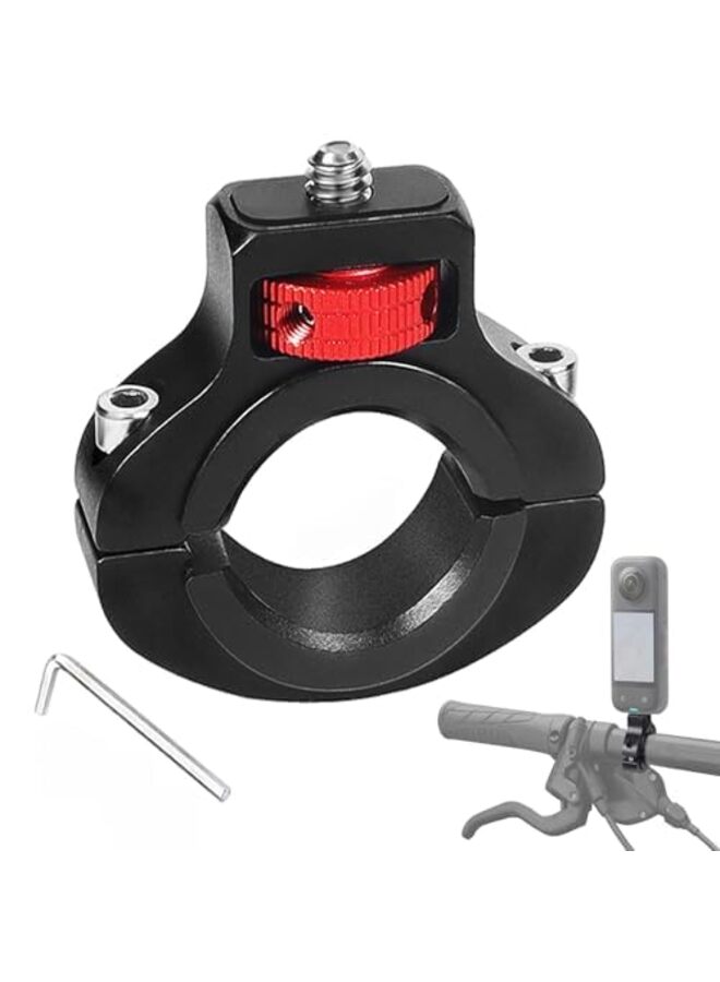 Aluminum Bike/Motorcycle Handlebar Mount, 360 Degrees Rotary Motorcycle Camera Mount Side Reinforcement - Image 1