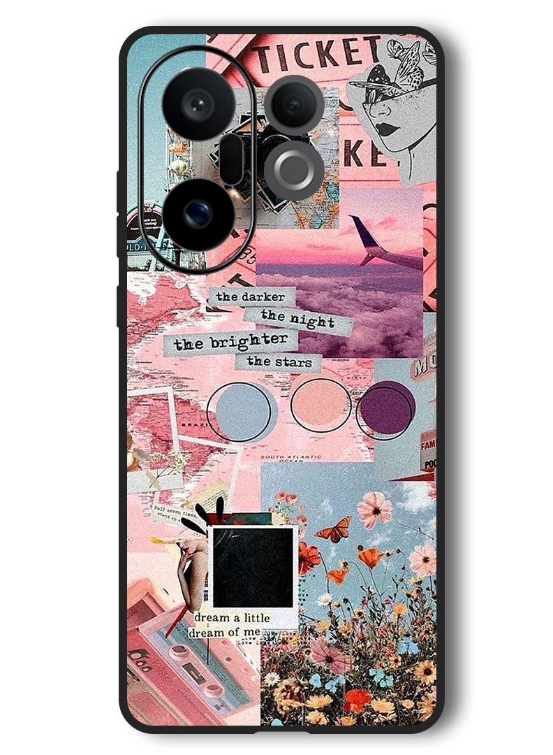 Theodor Case Compatible with Vivo X200 FE 6.31 Inch Protection Shockproof Bumper Cover The Darker The Night - Image 1