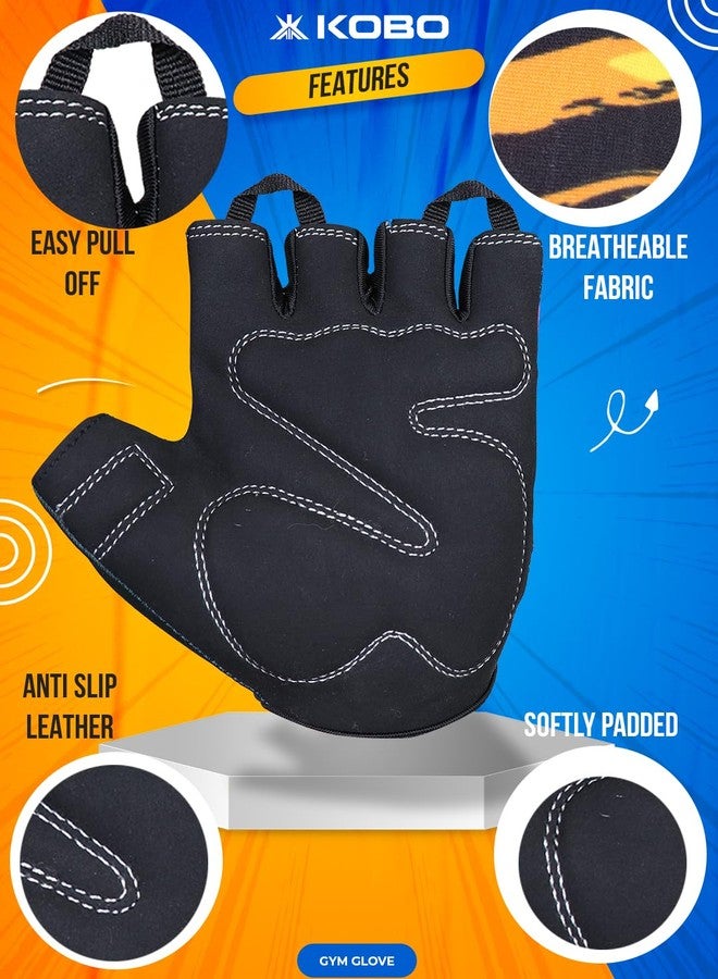 Kobo WTG-66 Weight Lifting Gym Gloves Hand Protector for Fitness Training - Image 3