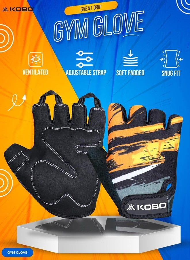 Kobo WTG-66 Weight Lifting Gym Gloves Hand Protector for Fitness Training - Image 2