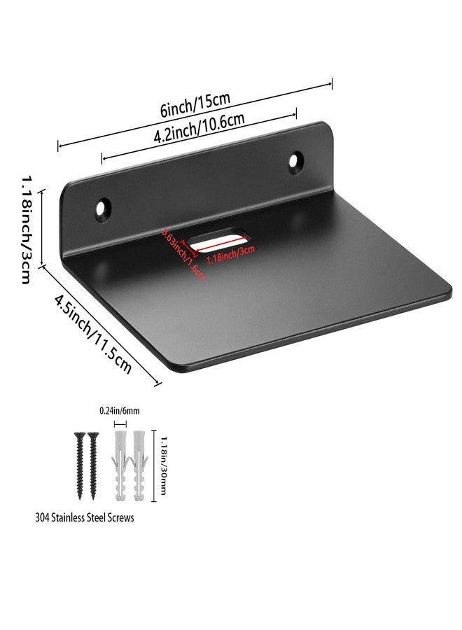 YUjieSTC Floating Shelves for Wall, 3.0mm Thick Aluminium Alloy Floating Shelves, Suitable for Bedroom, Living Room, Bathroom, Kitchen, Office Etc(Black, 6 inch) - Image 2