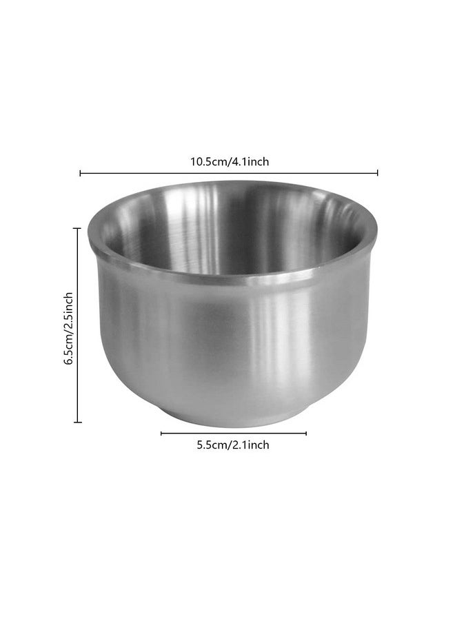 BangBoom 4 Pack 304 Stainless Steel Bowl Sets,10 OZ Capacity Double-walled Insulated Metal Bowls, Lightweight Unbreakable Dinnerware in Kitchen for Rice, Soup, Ice Cream, Serving Tableware (10.5CM Bowl)  - Image 2
