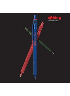 Rotring 600 Mechanical Pencil Hb 0.7 Mm Blue All-Metal Body Hexagonal Barrel  - Image 2