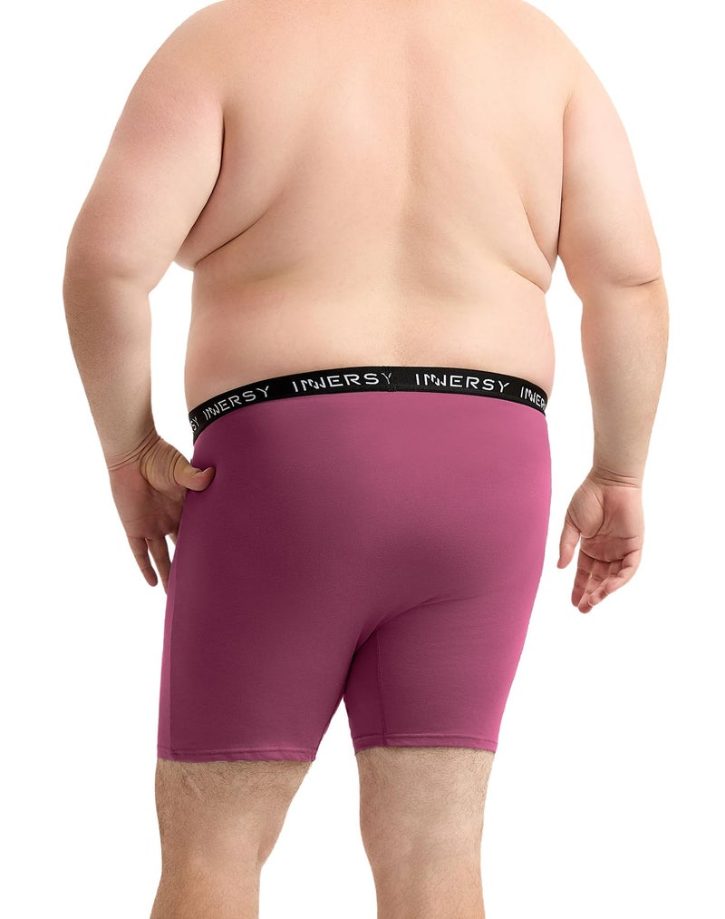 INNERSY Men's Big and Tall Boxer Briefs Stretch Cotton Moisture Wicking Underwear 5-Pack(Classic Essentials, 4X) - Image 4