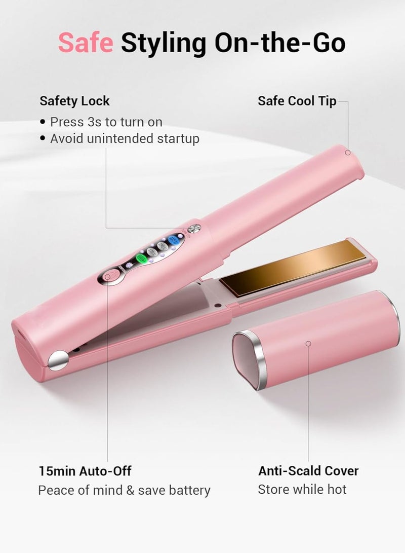 چويي مملس شعر، مسطح تيتانيوم سريع التسخين مع أيون سالب لشعر ناعم، 2 في 1 ثلاثي الأبعاد عريض اللوح لجميع أنواع الشعر - Image 2