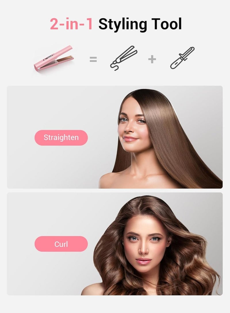 چويي مملس شعر، مسطح تيتانيوم سريع التسخين مع أيون سالب لشعر ناعم، 2 في 1 ثلاثي الأبعاد عريض اللوح لجميع أنواع الشعر - Image 3