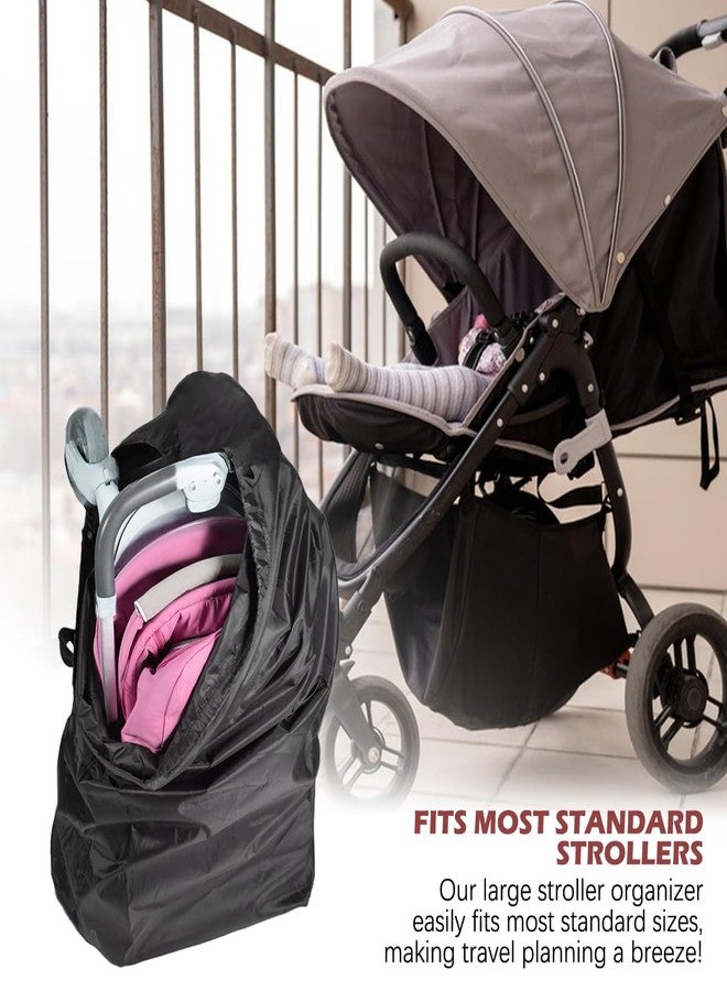 DOERDO DD DOERDO Stroller Transport Bags, Large Foldable Carrying Storage Bag for Airplane Gate Check Train Travel, 19.6x23.3Inch - Image 4