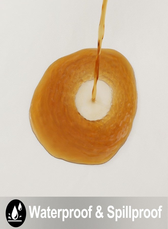 Smiry Rectangle Table Cloth 60x140 Inch, Waterproof Wipeable Vinyl Tablecloths Protector, Oil Spill Proof Plastic Table Cover for Dining, Picnic, Camping, Outdoor, Beige - Image 2