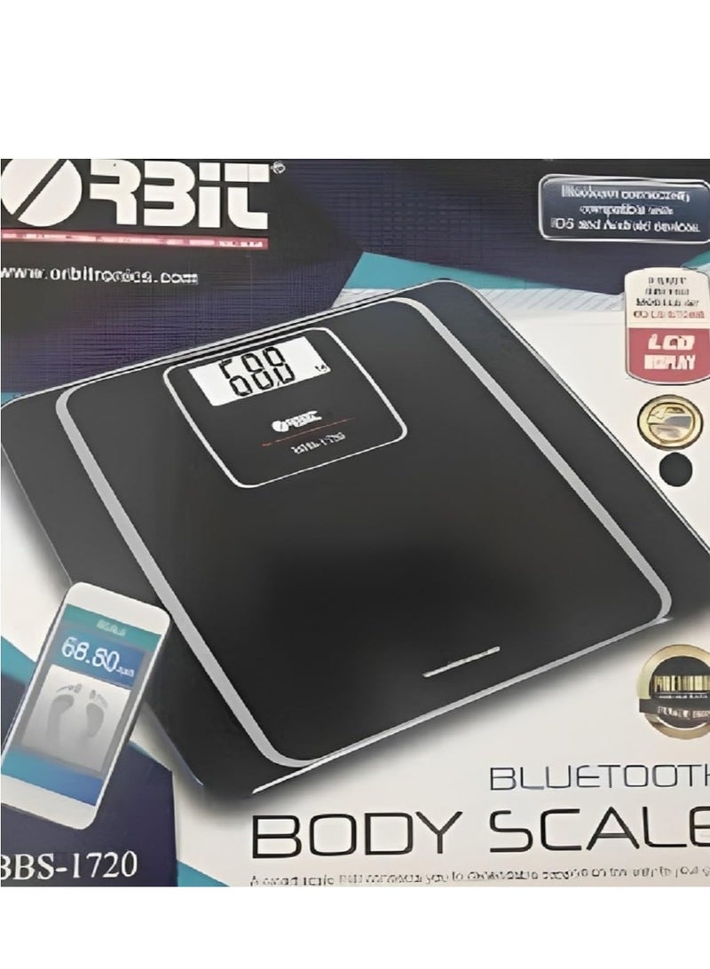 Orbit Smart Body Weight Scale, Bluetooth Technology, LCD Display, Waterproof, Comprehensive Data Analysis, Stylish Design. - Image 1