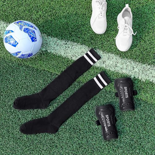 Syhood Soccer Shin Guards and Socks for Toddler Kids Youth, Lightweight Soccer Shin Pads Protective Defender Gear for 3-5, 5-10, 10-15 Years Old Children Teen Boys Girls Sports Game(S Size,Black) - Image 5