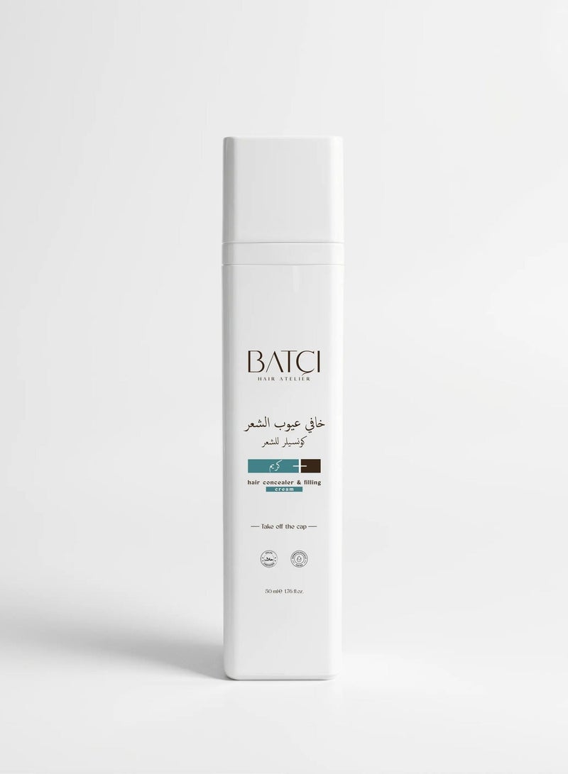 BATCI Ramadan Offer Hair concealer Filling Cream for Bald Spots Thinning Hair Waterproof SweatProof Scalp Coverage Natural Root TouchUp Cream for Men Women 50ml + 1 Pro Vitamin shampoo 500ml - Image 2