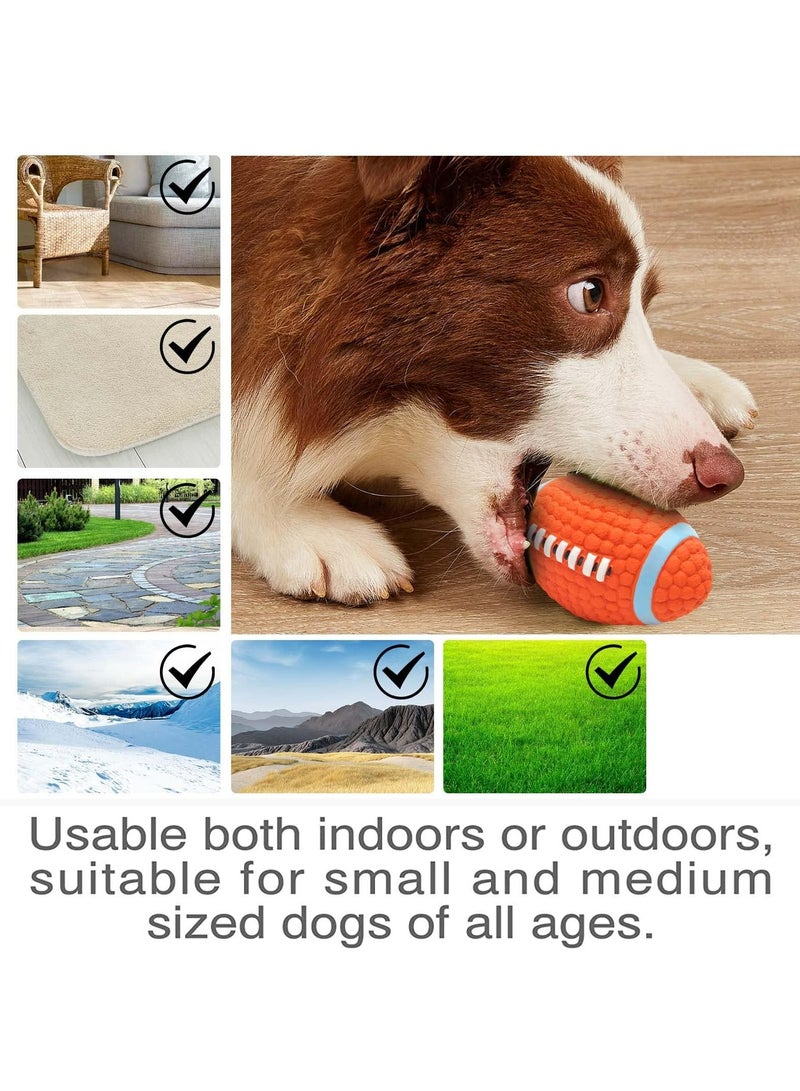 CMGTYYD Dog Toy Ball, Indestructible Squeaky Dog Toy, Durable Elasticity Interactive Ball for Training Dog Catch and Fetch, Light Weight Floatable Rugby Toys for Medium & Large Breeds