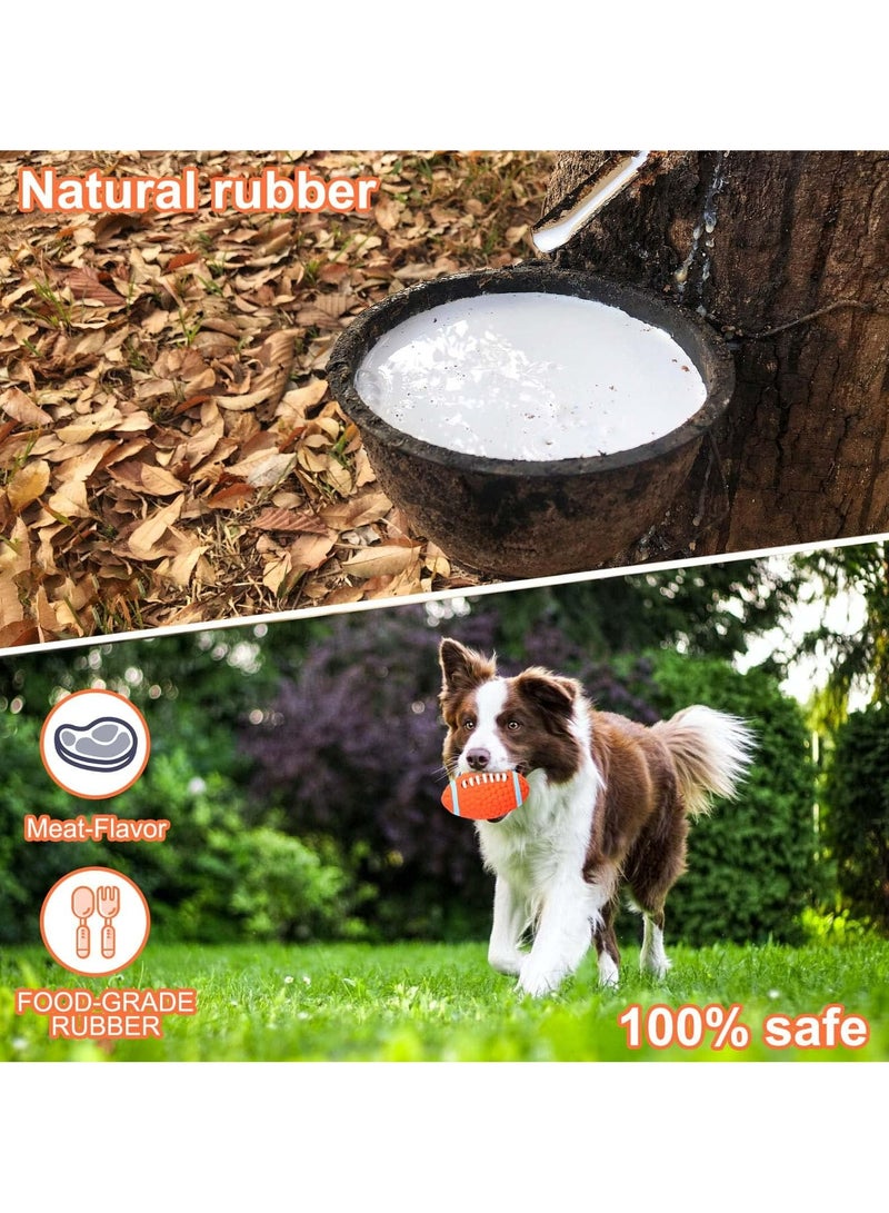 CMGTYYD Dog Toy Ball, Indestructible Squeaky Dog Toy, Durable Elasticity Interactive Ball for Training Dog Catch and Fetch, Light Weight Floatable Rugby Toys for Medium & Large Breeds