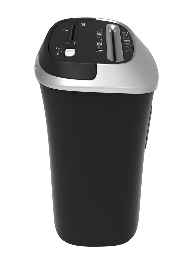 Deli Deli E9948 Paper Shredder, 10-Sheet Capacity, 5-Min Continuous Run Time, 20L Bin, 5×38mm Cross-Cut, Noise ≤80dB, Shreds CDs, Credit Cards, Paper Clips & Staples, Black  - Image 4