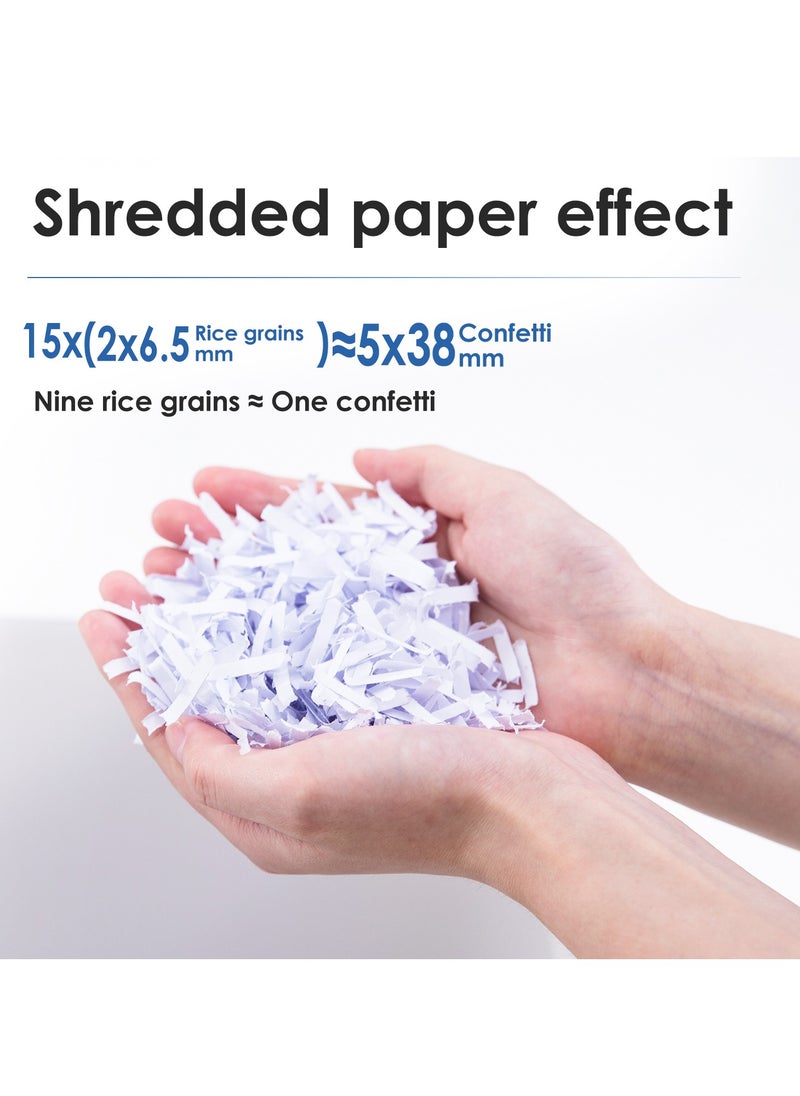 Deli - Deli E9948 Paper Shredder, 10-Sheet Capacity, 5-Min Continuous Run Time, 20L Bin, 5×38mm Cross-Cut, Noise ≤80dB, Shreds CDs, Credit Cards, Paper Clips & Staples, Black - Image 1