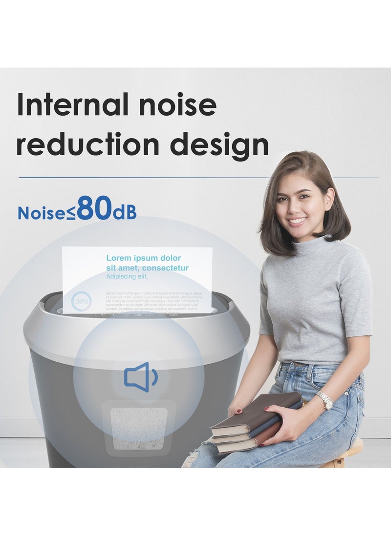 Deli - Deli E9948 Paper Shredder, 10-Sheet Capacity, 5-Min Continuous Run Time, 20L Bin, 5×38mm Cross-Cut, Noise ≤80dB, Shreds CDs, Credit Cards, Paper Clips & Staples, Black - Image 1