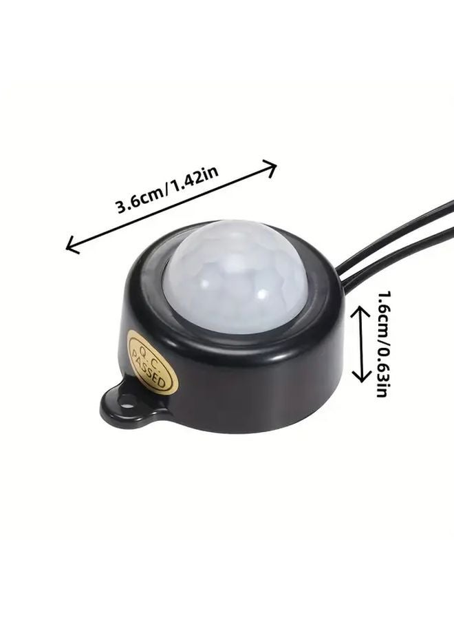 1 قطعة كاشف حركة أسود PIR، مفتاح إضاءة LED بتيار مستمر 5-24V USB للمنزل - Image 3
