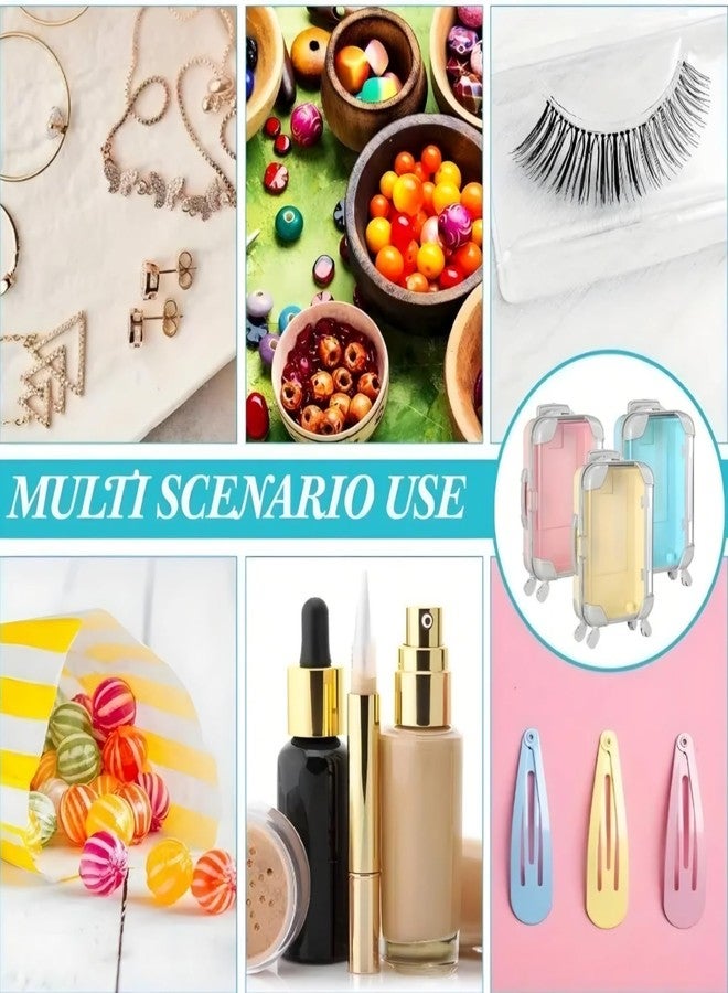 VANITYA حقيبة سفر صغيرة من فانيتيا لتنظيم الرموش ومستحضرات التجميل | صندوق تخزين مكياج أنيق للسفر | منظم مستحضرات تجميل صغير محمول لوصلات الرموش والمجوهرات والإكسسوارات الصغيرة (عبوة من قطعة واحدة) - Image 4