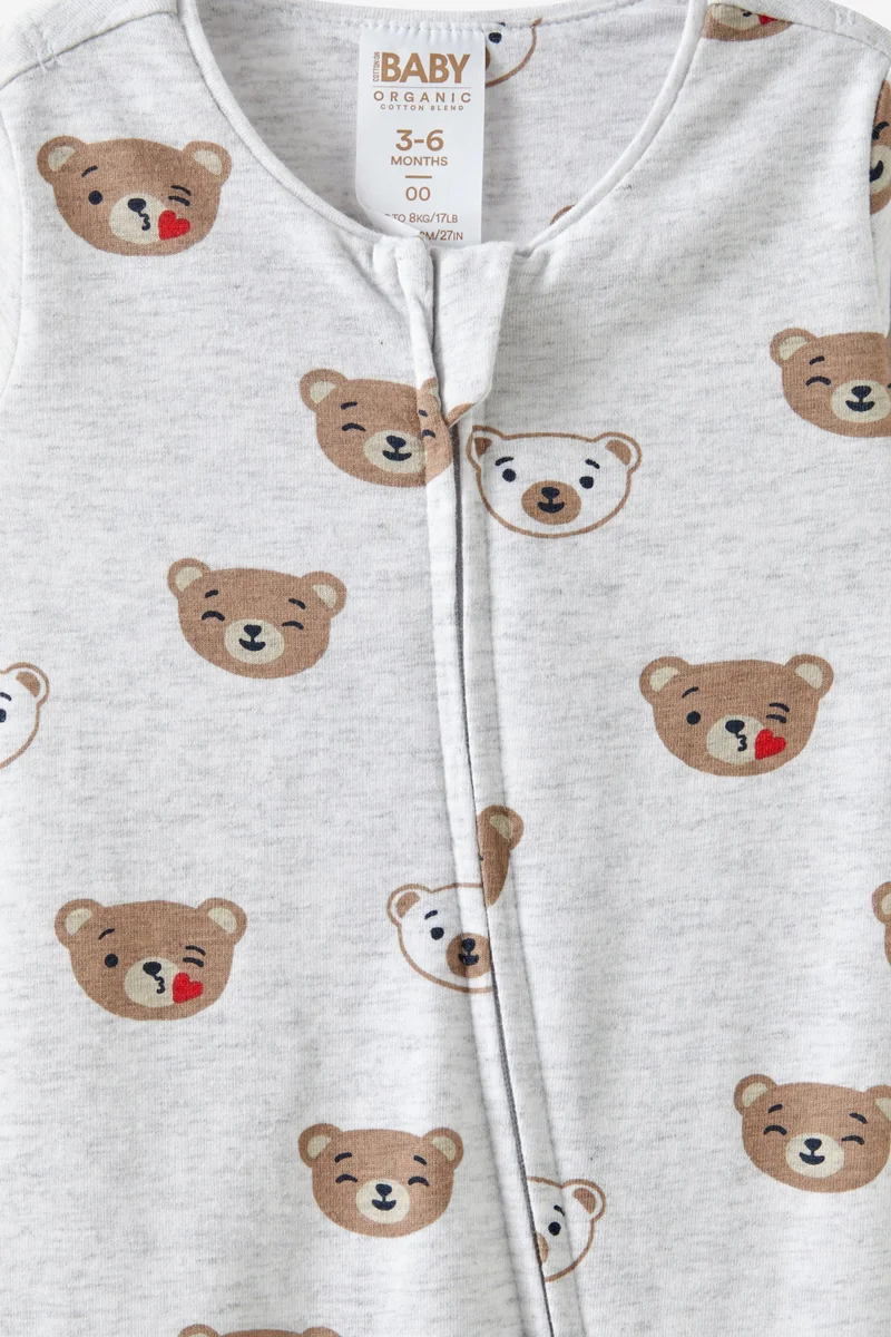 Cotton On Growie Long Sleeve Zip Romper