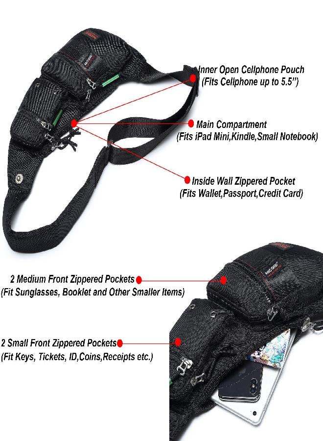 NicGid Nicgid Sling Bag Chest Shoulder Backpack Crossbody Bags for Men Women - Image 3