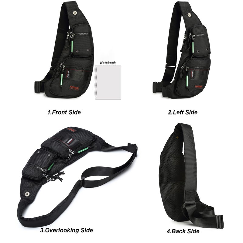 NICGID Sling Bag Chest Shoulder Backpack Crossbody Bags Casual Daypack for Men Women - Image 2