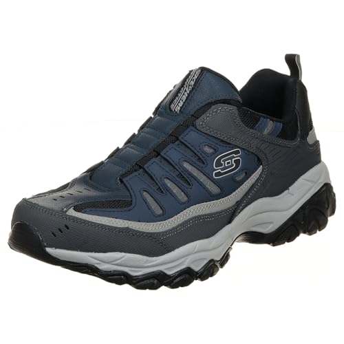 SKECHERS حذاء سكيشرز سبورت للرجال بعد الاحتراق M. Fit Wonted لوفر، أزرق/رمادي، 7.5 M US - Image 5