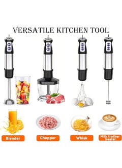 Joshberg 5 In 1 Hand Blender 12 Speed Handheld Blender With 800Ml Beaker 600Ml Chopper Egg Whisk Milk Frother Stainless Steel Blades For Soup Smoothie Puree  - Image 2