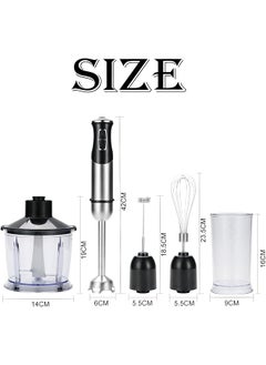 Joshberg 5 In 1 Hand Blender 12 Speed Handheld Blender With 800Ml Beaker 600Ml Chopper Egg Whisk Milk Frother Stainless Steel Blades For Soup Smoothie Puree  - Image 3