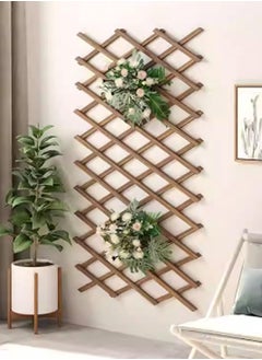 HOME TASTE TOMSUN Portable Expanding Wicker Garden Wooden Fence Decorative Willow Lattice Panel for Home, Garden, and Outdoor Villas Trellis Plant Support for Climbing Plants  - Image 4