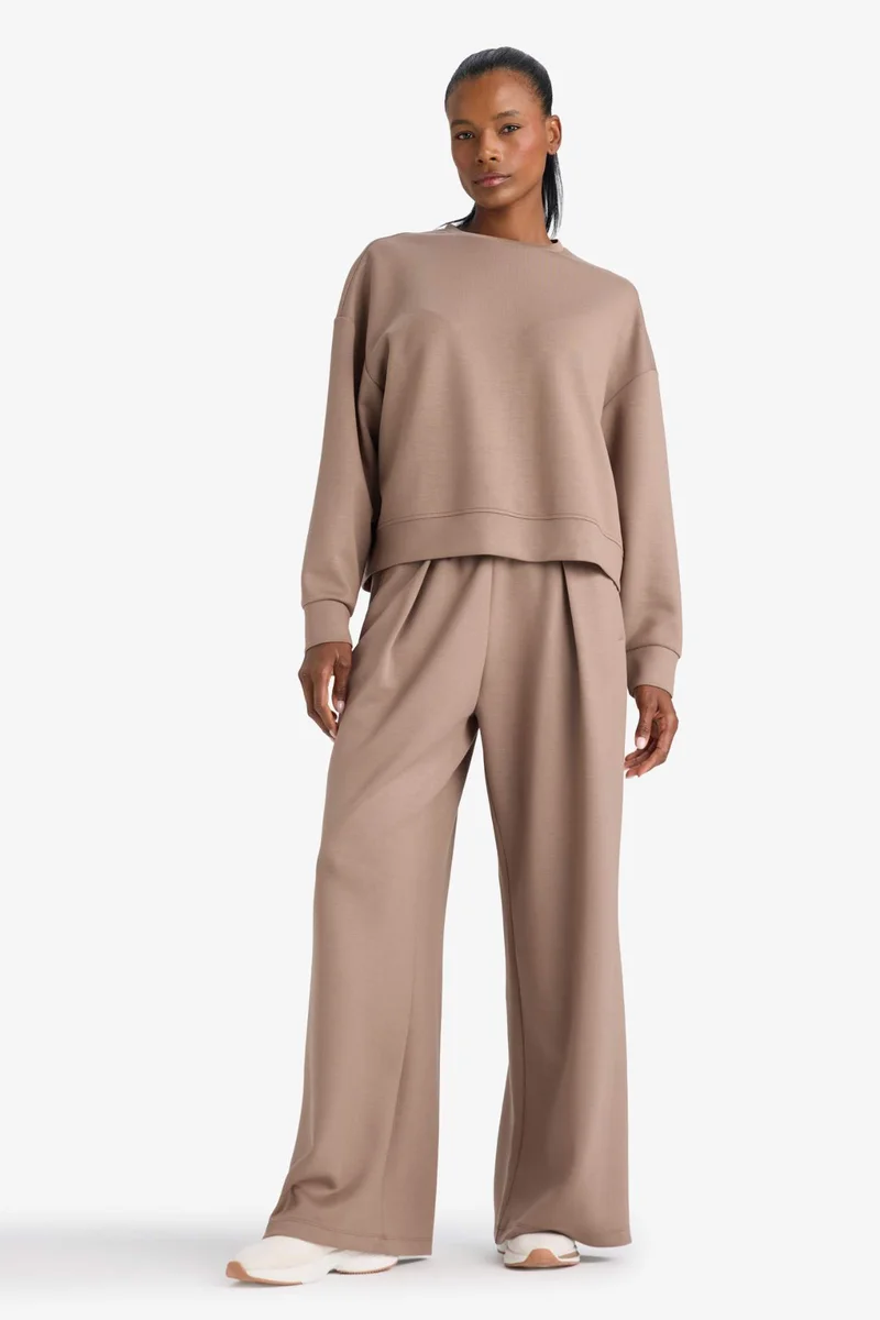 Defacto  DeFactoFit Oversize Loose Fit Modal Sports Sweatshirt for Women | Best Price UAE