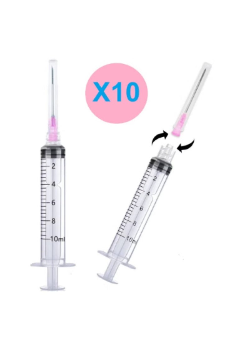 SKYLINE Pack Of 10 Medical Disposable Syringe 10ml With Needle - Image 1