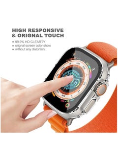 Generic ELMO3EZZ Ultra thin Hard PC Case Compatible for Apple Watch Ultra 49mm with Tempered Glass Film Screen Protector,Overall Protective Cover Cases for iWatch 49mm,Watch Cover for & Men,(Transparent)  - Image 3