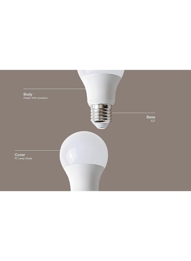 Generic - 9 watt LED bulb - E27 screw cap - provides all lighting uses inside the house - (white lighting) (15), 9.0 watts - Image 1