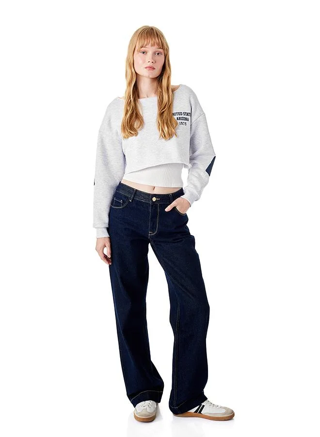 Koton Crop Sweatshirt