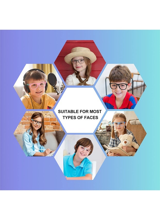 AZorb - Kids Blue Light Blocking Glasses Anti-Glare Anti-UV Mobile TV Silicone Glasses for Boys Girls 3-12 Years Old Children's Blue Light Blocking Glasses Black - Image 1