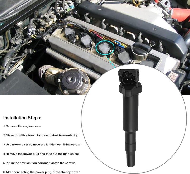 LCWRGS Ignition Coil Pack Replacement for BMW Models 2003-2016 - Set of 6 - Image 5