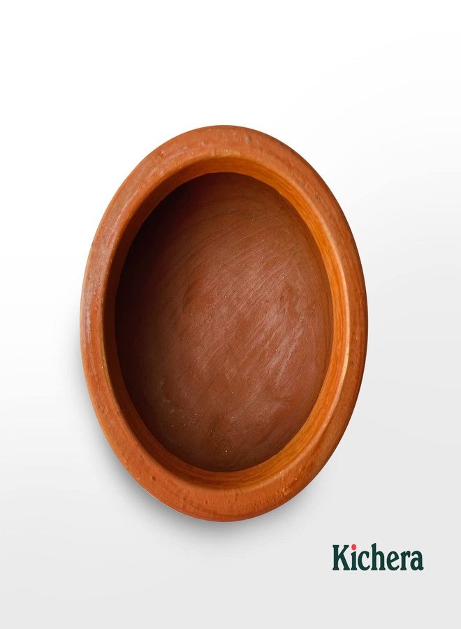 Kichera Unglazed Clay Pot for Cooking & Serving Red Earthen Kadai/Mud Handi (1 Litre) - Image 3