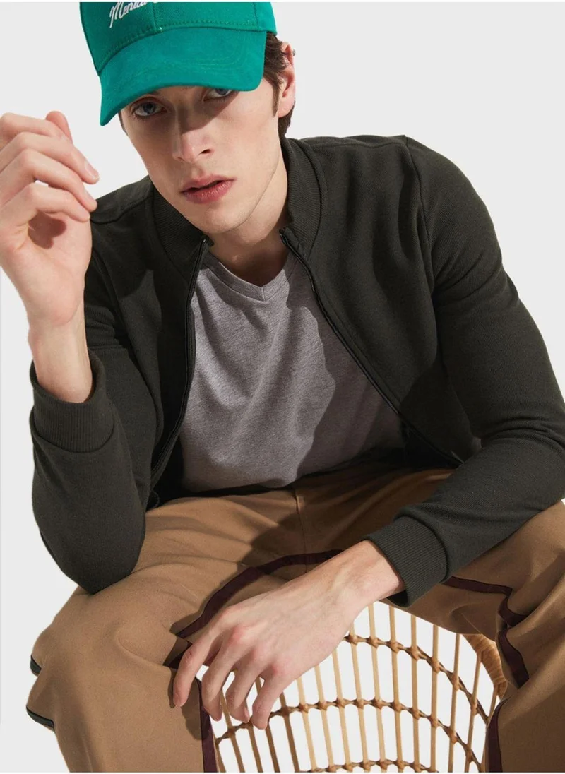 جون Essentail Half Zipper Sweatshirt