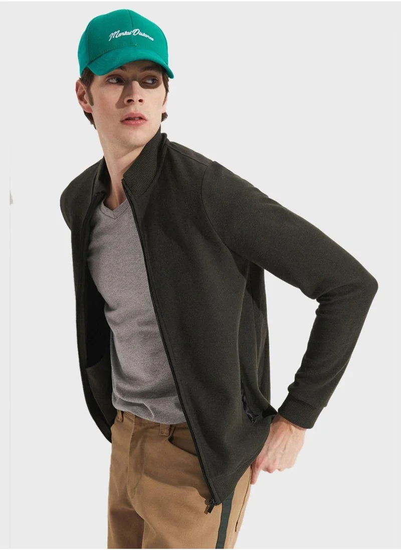 جون Essentail Half Zipper Sweatshirt
