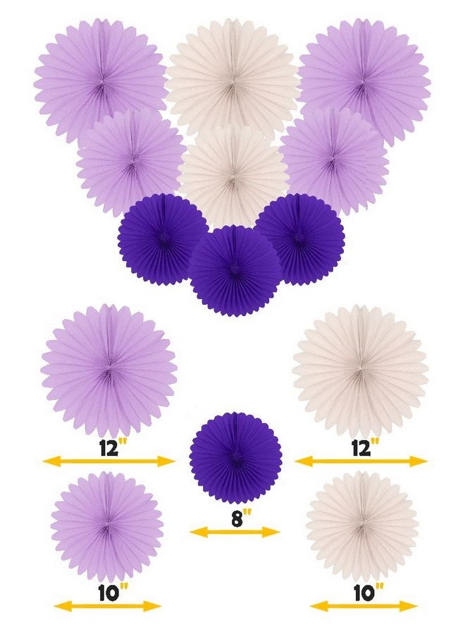 MEANT2TOBE First Birthday Decoration Set Gold Cake Topper "One" Purple Banner Fiesta Hanging Paper Fan Flower Bundle With Purple Happy Birthday Banner (Happy Birthday Decoration) 24 Pc - Image 3