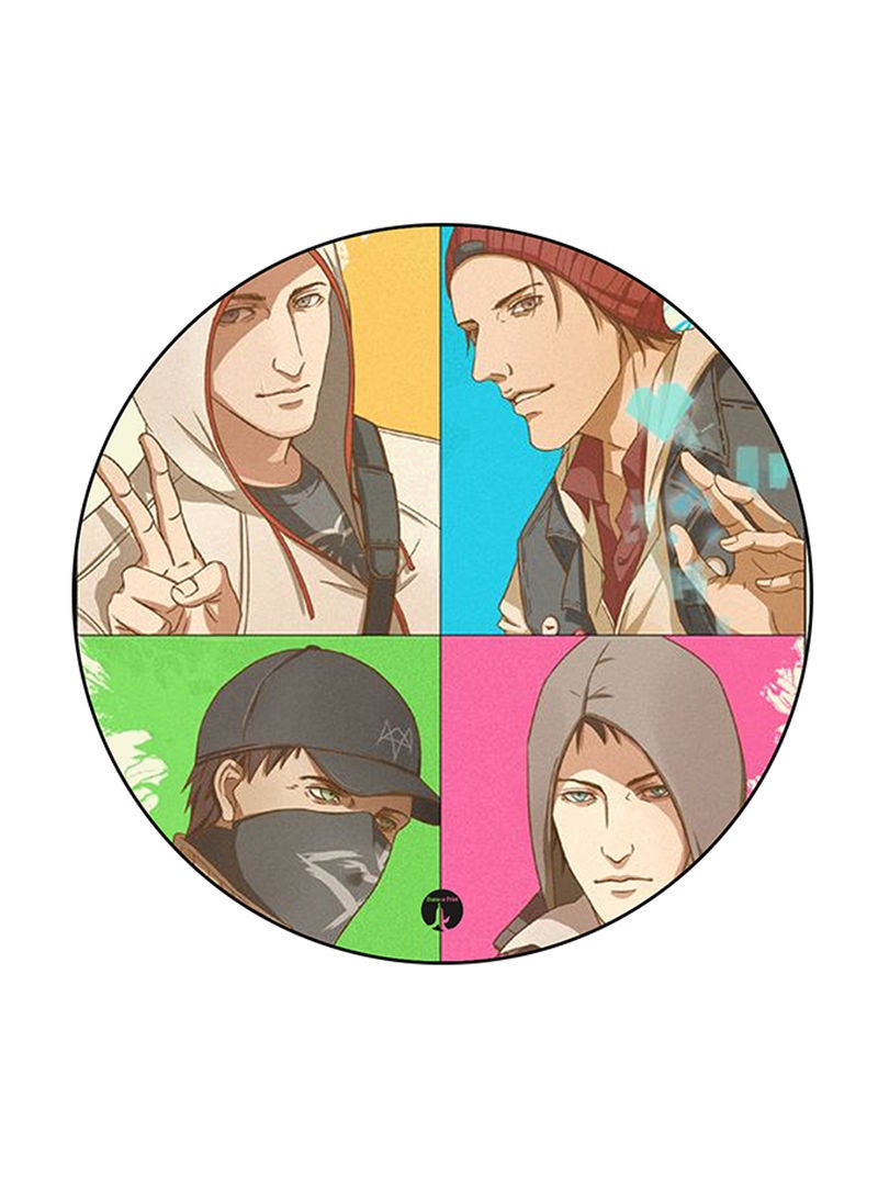 RKN Multiple Video Games Printed Fridge Magnet Round  Multicolour - Image 1